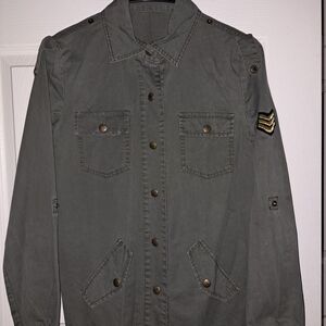 Men's Military Style Jacket in Gray